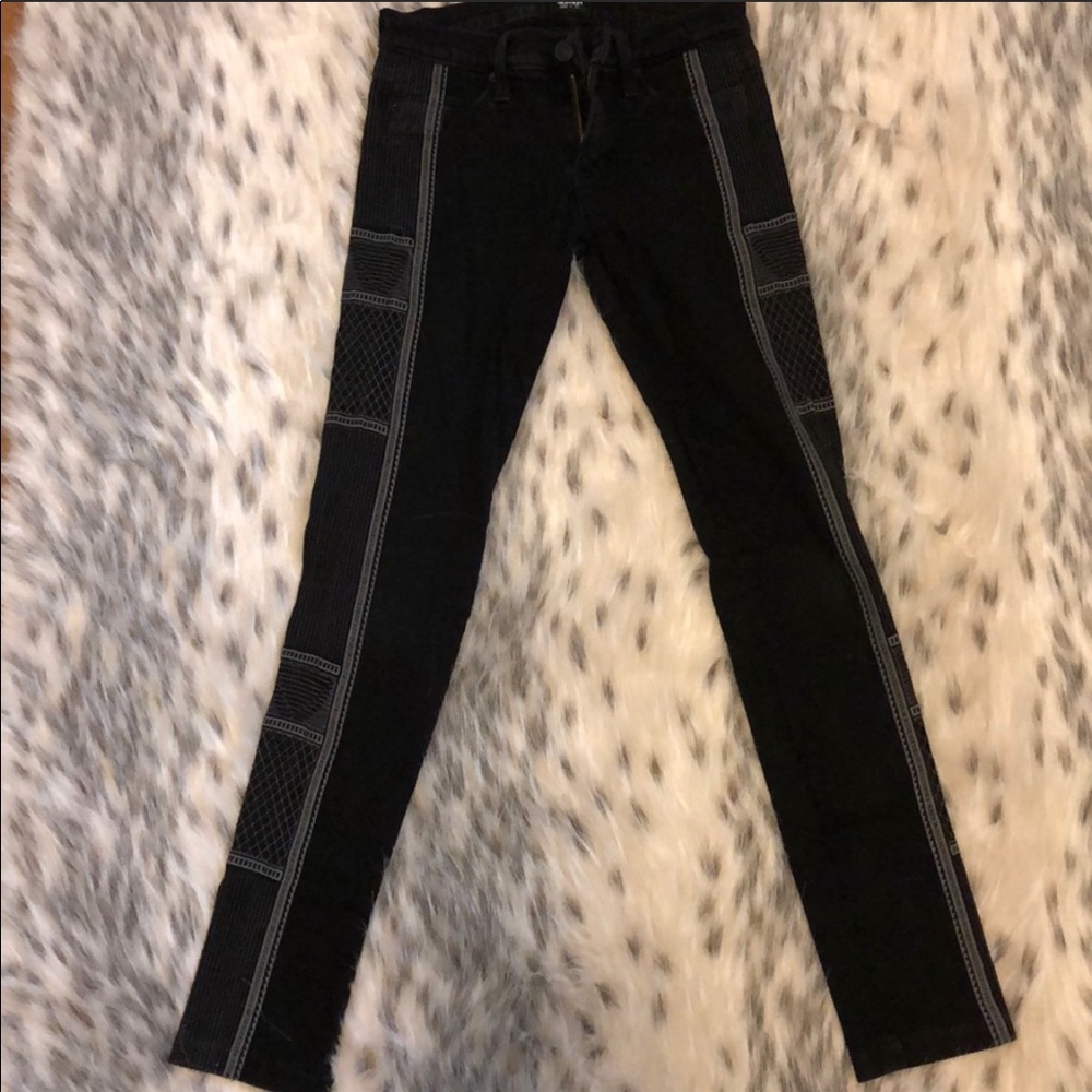Hudson embroidered skinny jeans